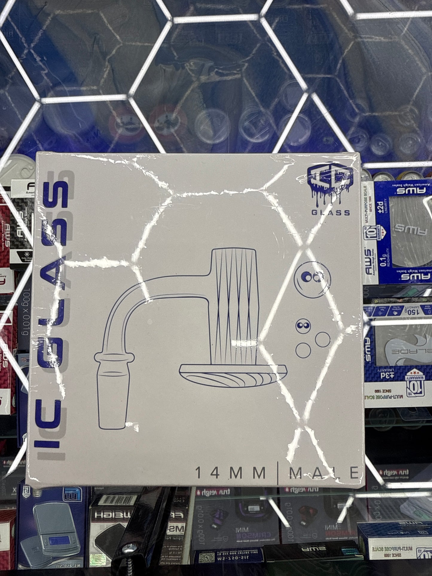 IC GLASS CARBON 14MM 90D QUARTZ BANGER SET