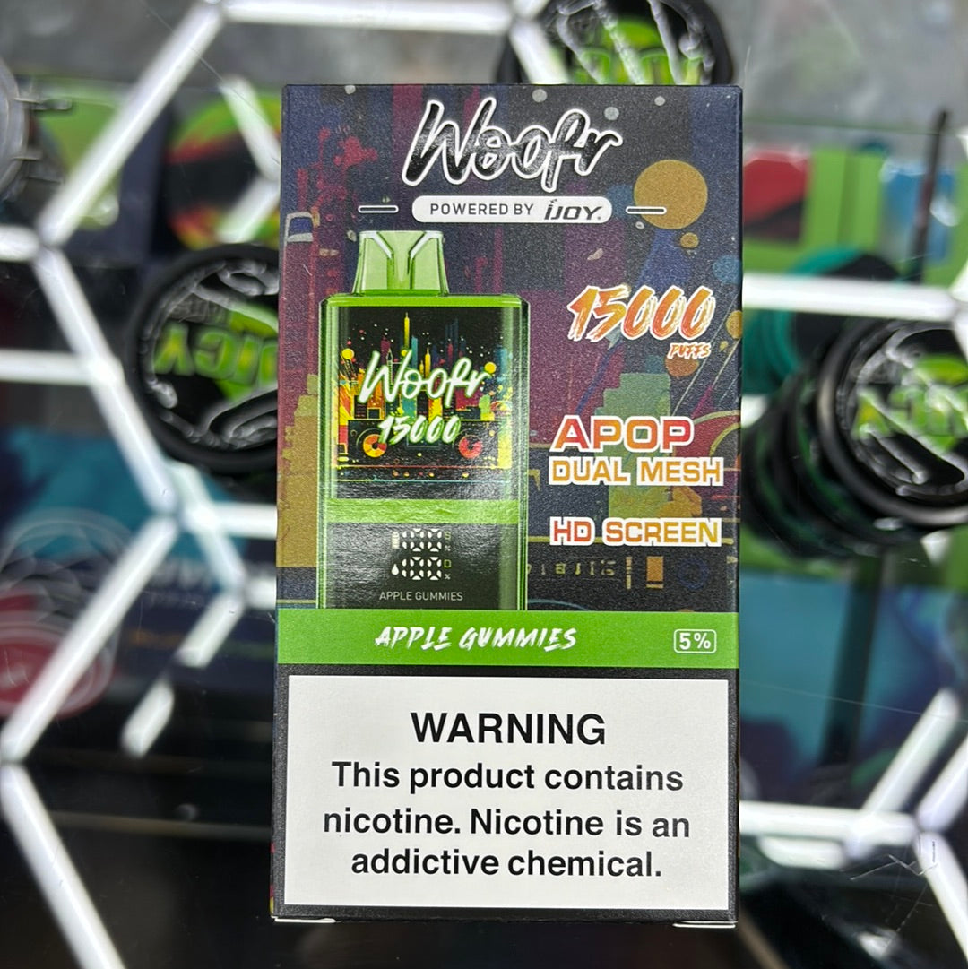 Woofr 15000 puffs apple, gummy’s