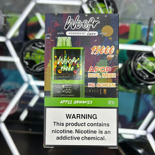 Woofr 15000 puffs apple, gummy’s