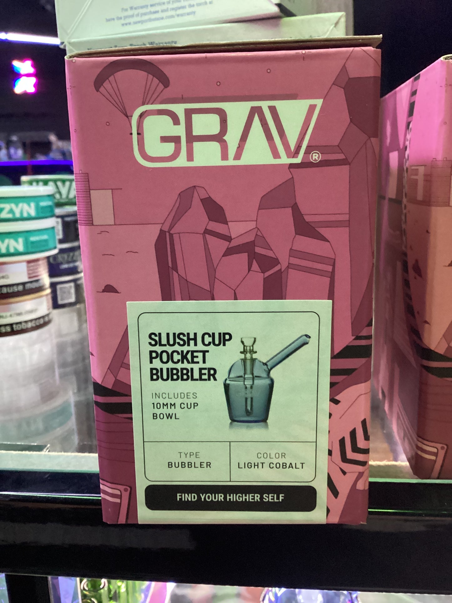 Grav slush cup pocket bubbler light cobalt
