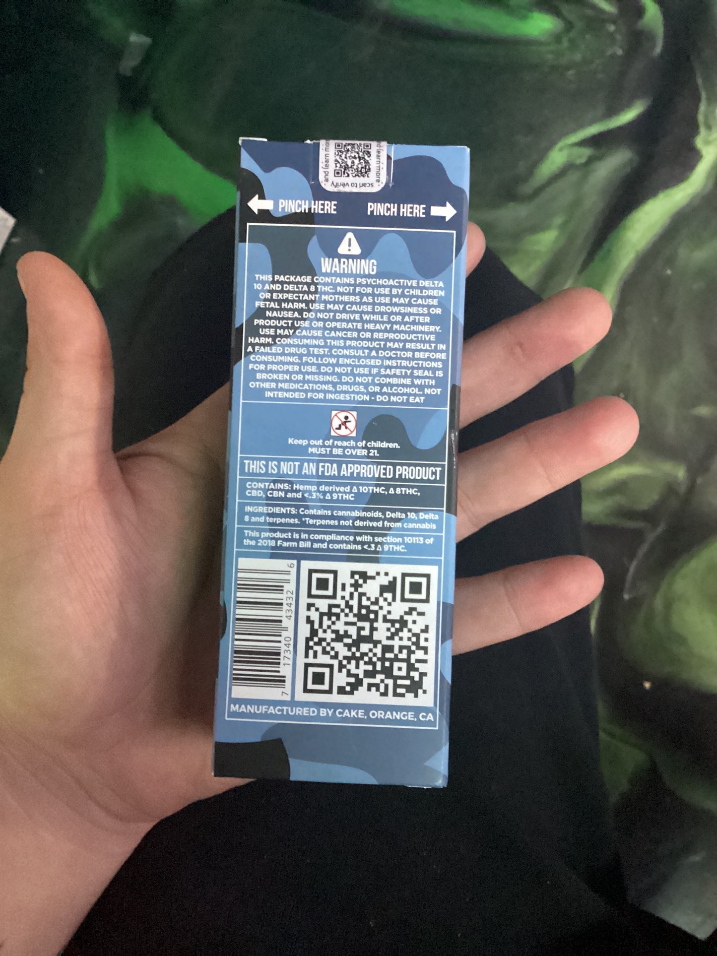 Cake 2.0 delta 10 super sour diesel sativa 2g disposable