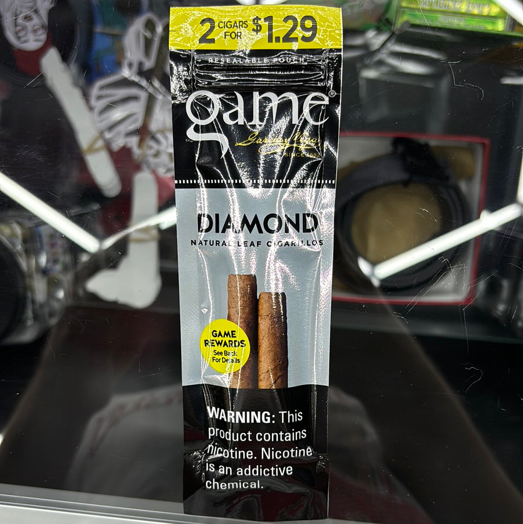 Game diamonds, natural leaf cigarillos