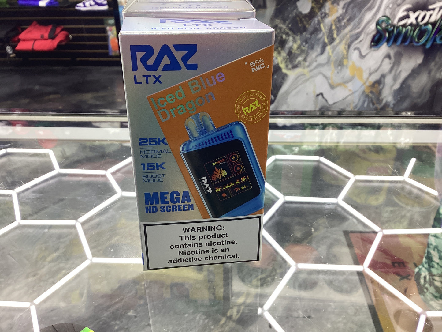 Raz dc25000 25k puffs iced blue dragon ￼