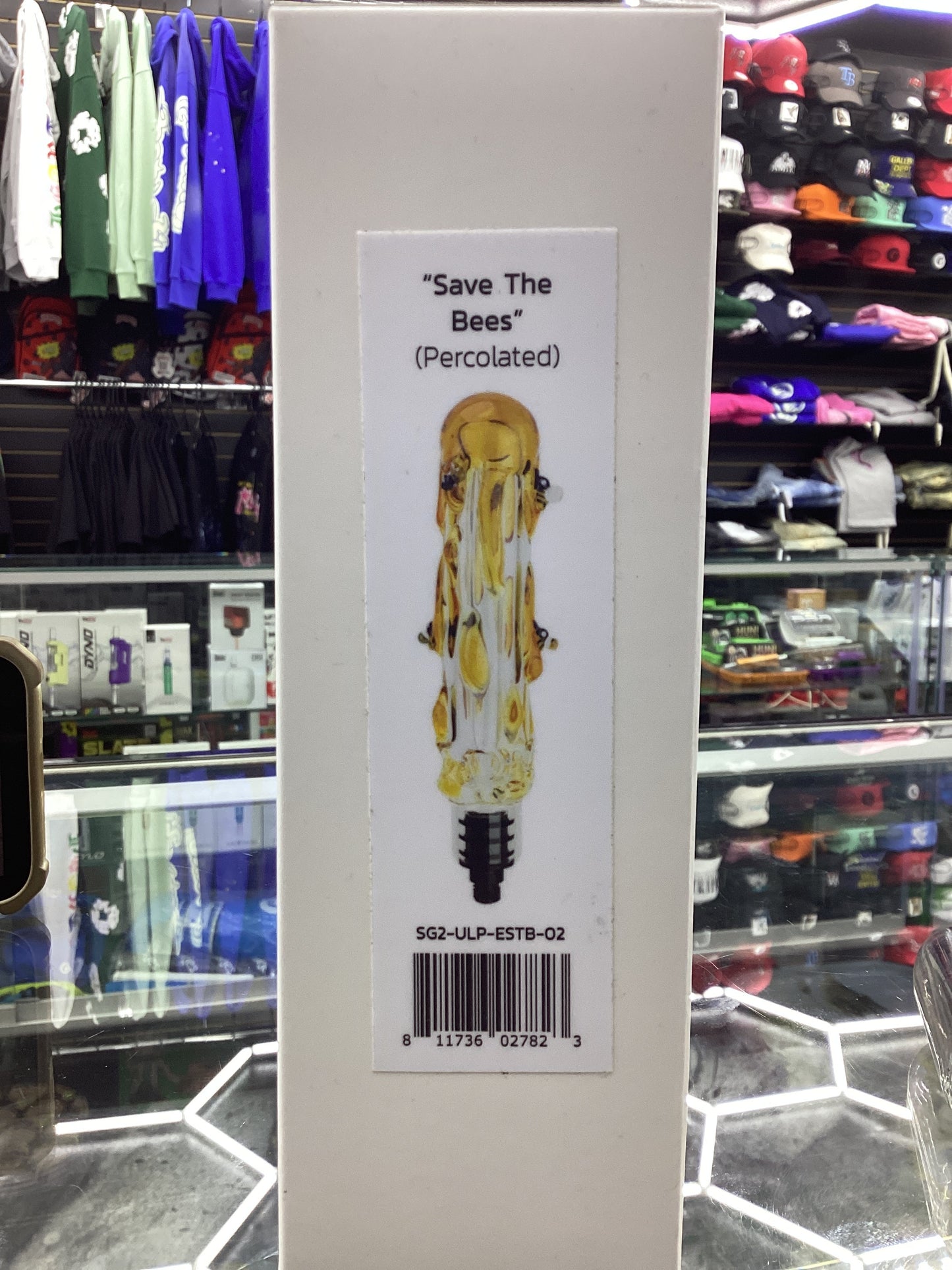 Stundenglass large glass upstem “save the bees” perculated