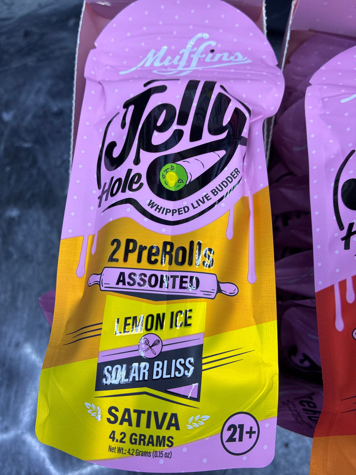 Jelly hole 2 prerolls assorted lemon ice/ solar bliss sativa