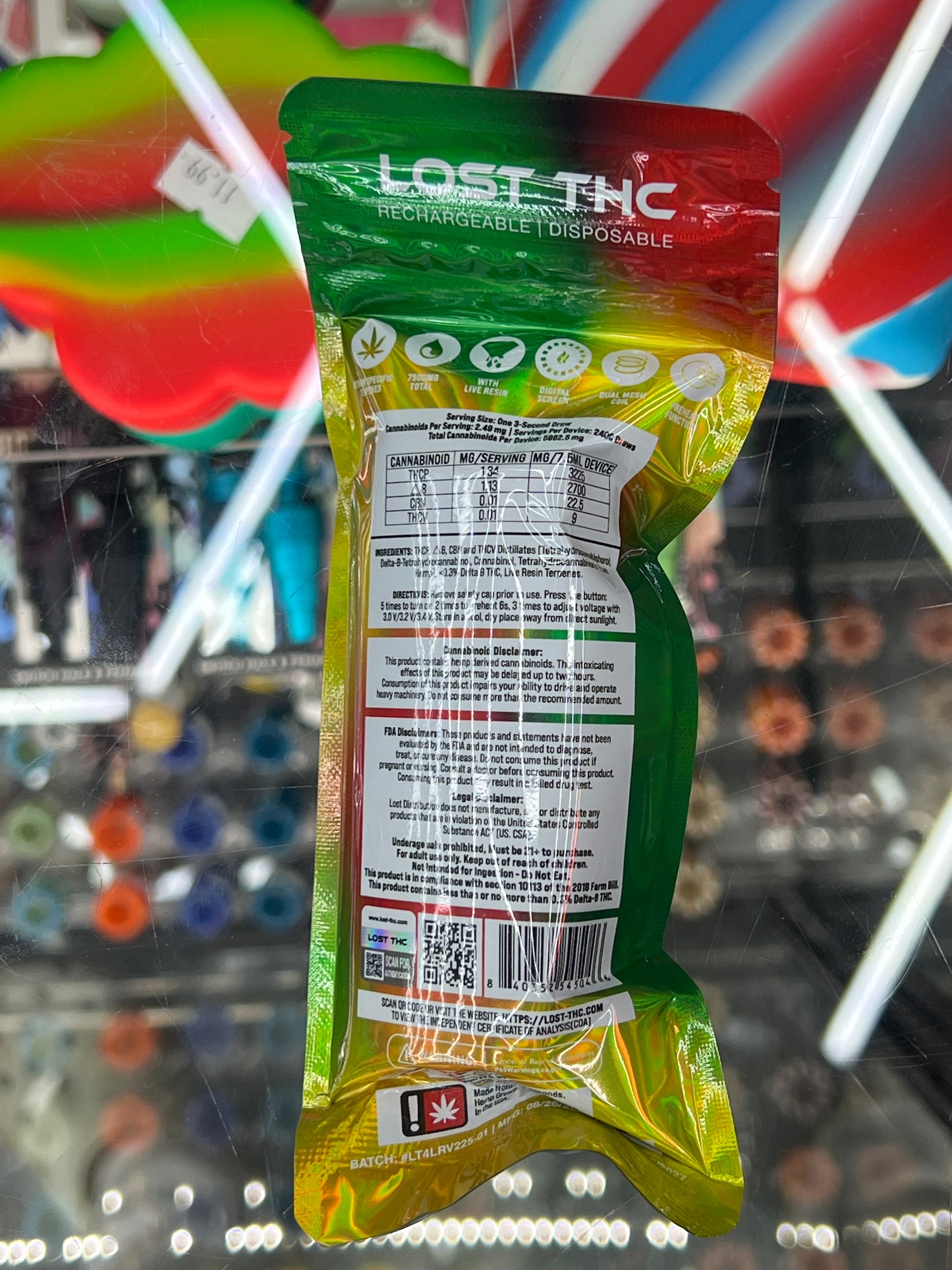 Lost thc live resin enhanced candyland hybrid 7.5 G