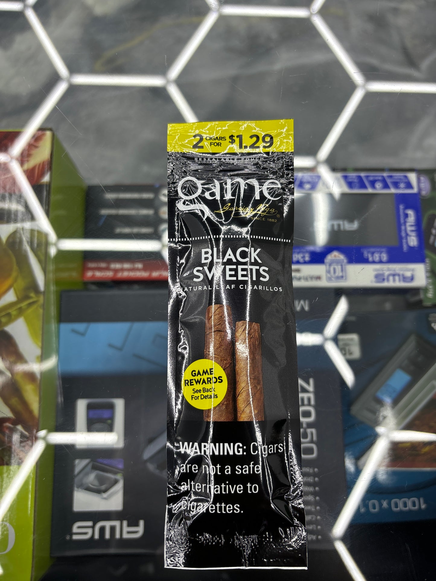 Game black sweets cigarillos
