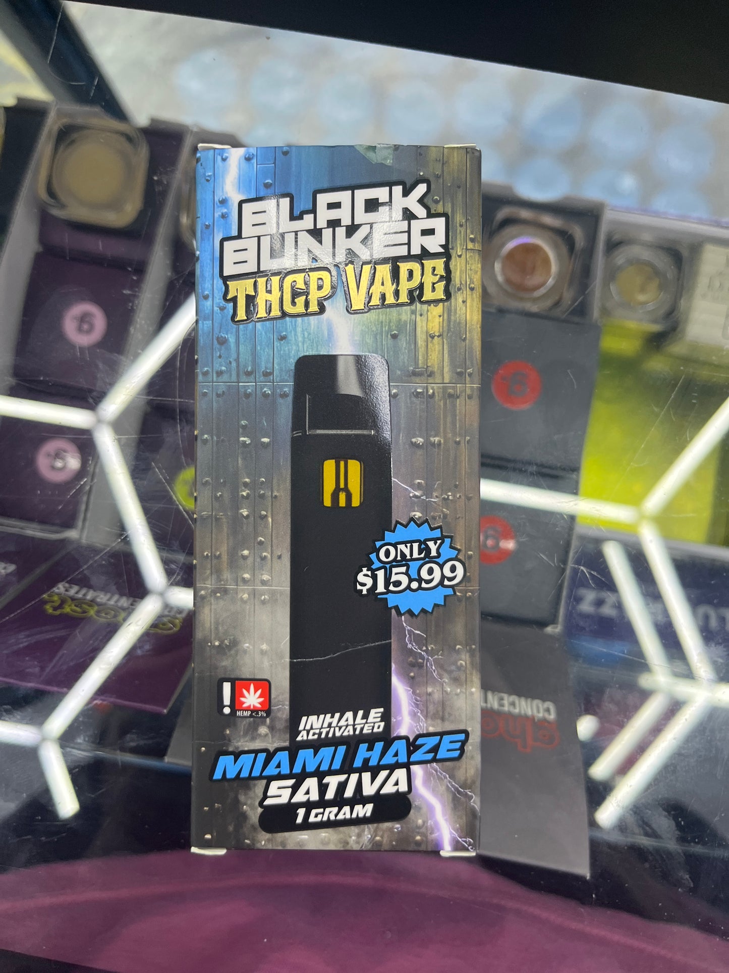 Black bunker thcp vape 1g Miami haze sativa