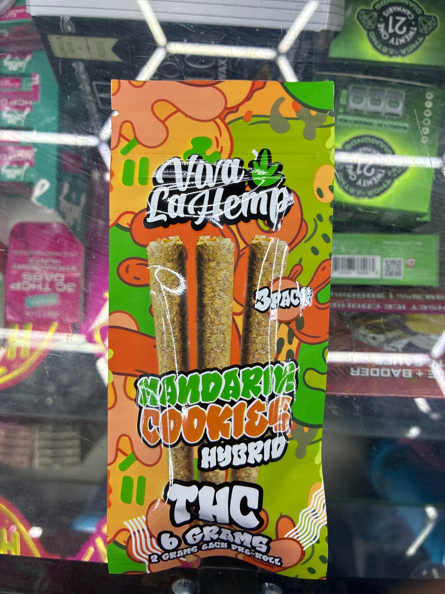Viva la hemp thca preroll 3ct 6g hybrid mandarin cookies