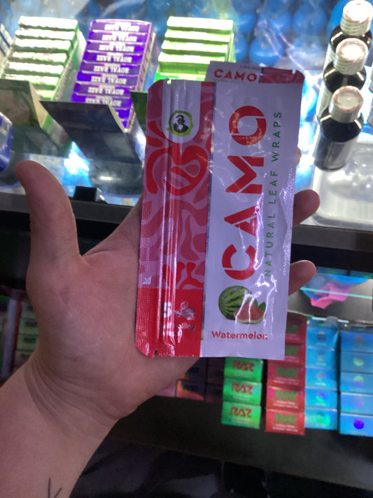 Camo watermelon, natural leaf cones, 4 cones