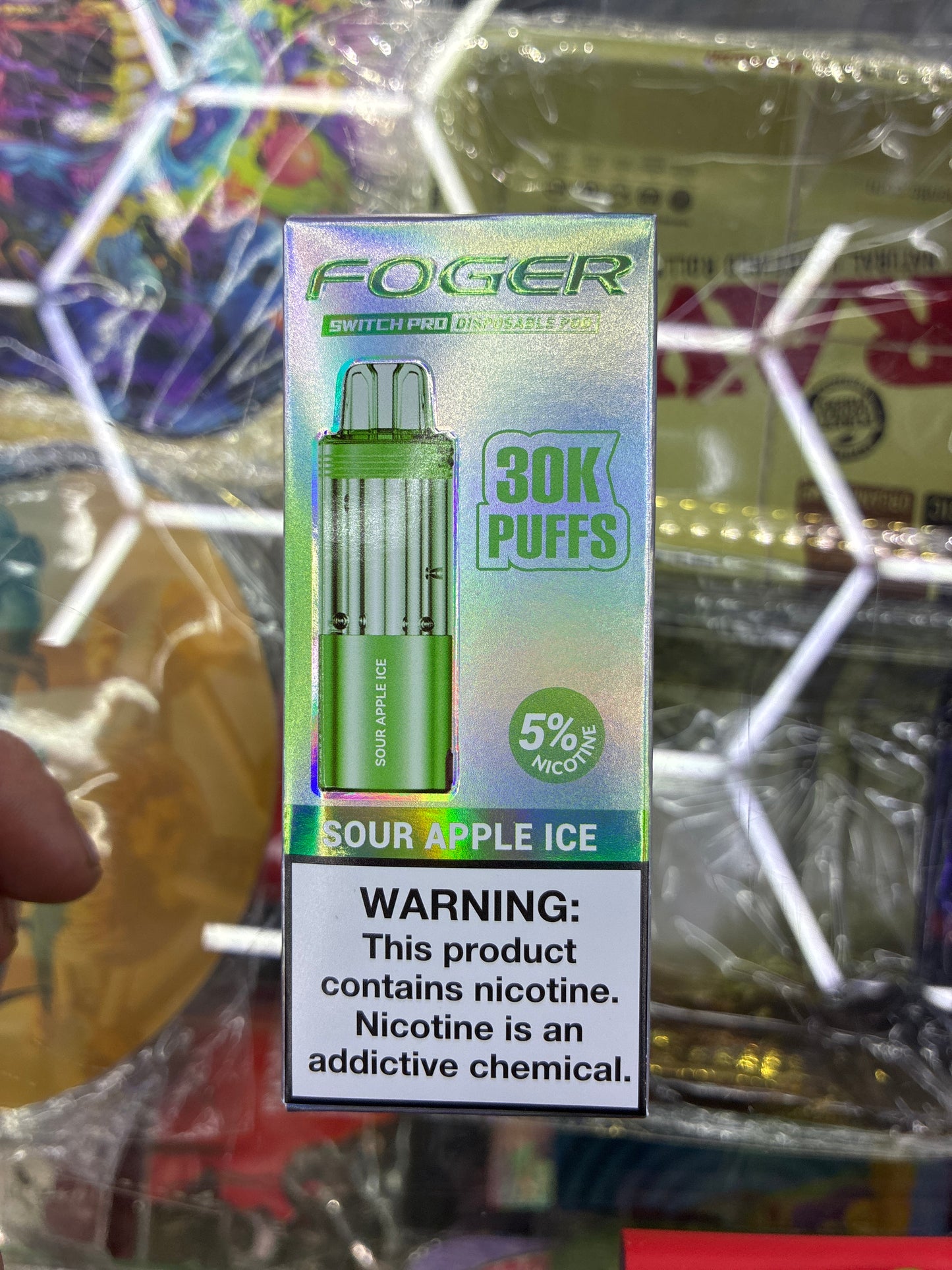 Fogger switch pro disposable pod 30k puffs sour apple ice