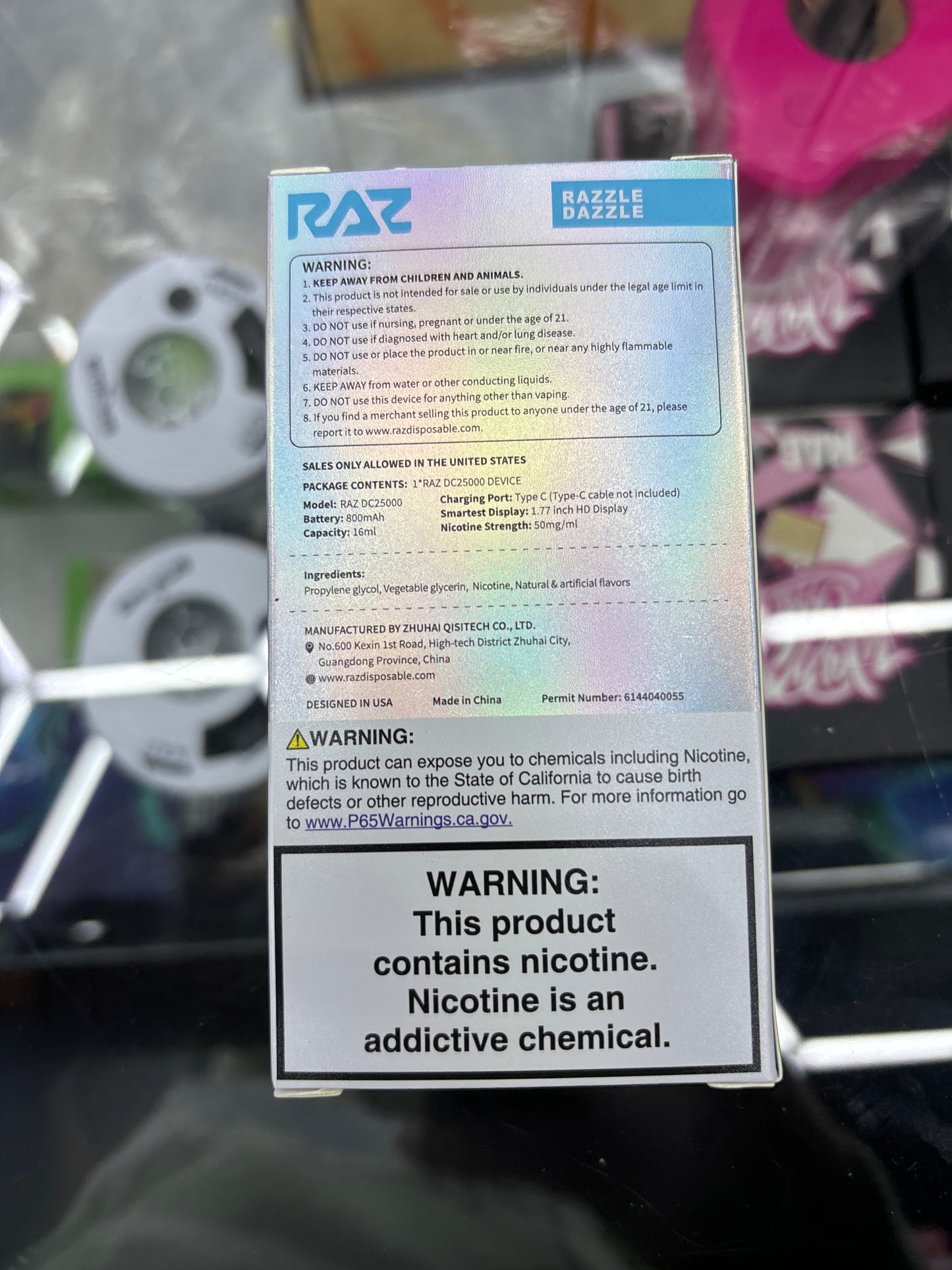 Raz dc25000 25k puffs razzle dazzle