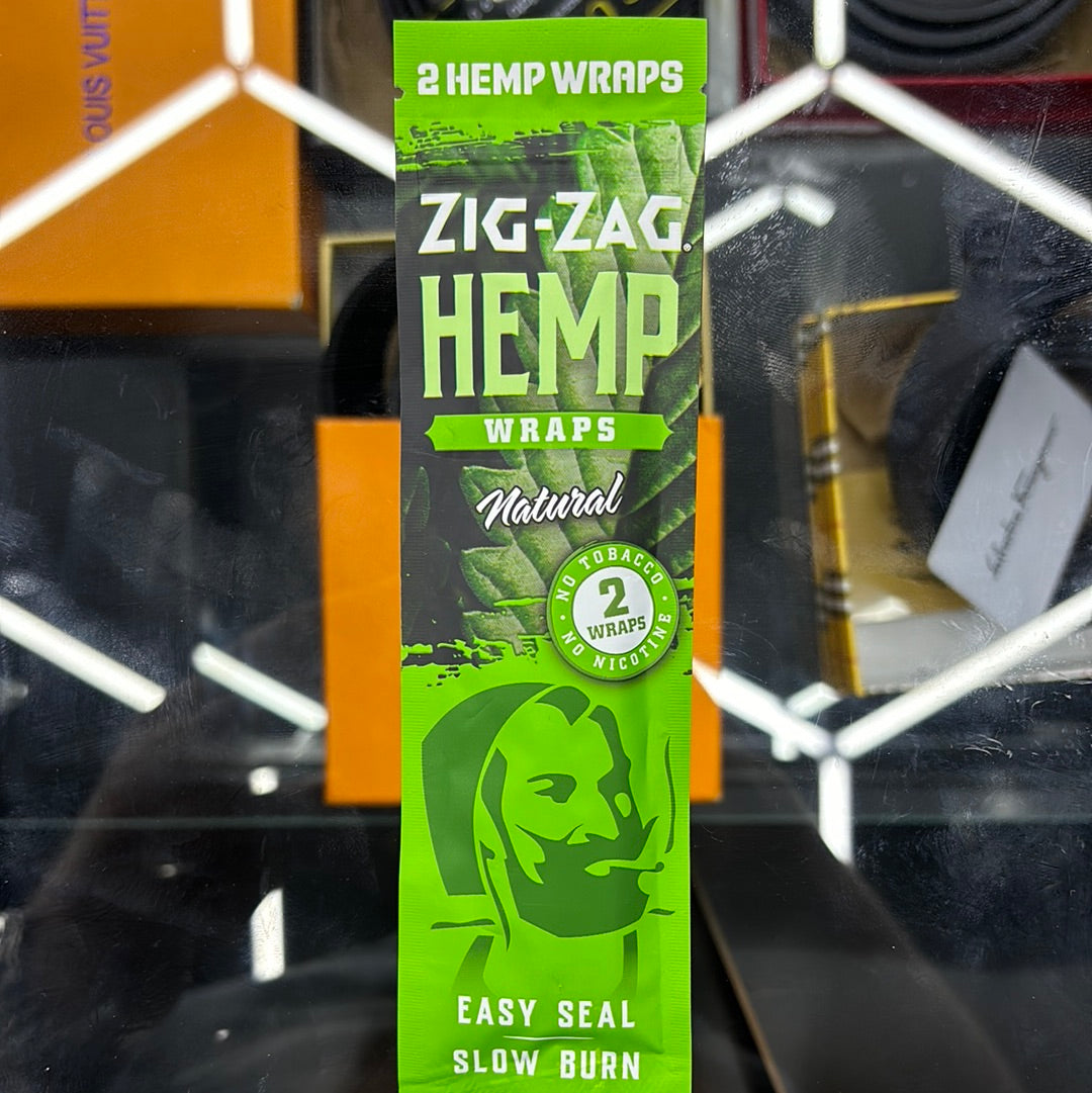 Zig-zag hemp wraps natural