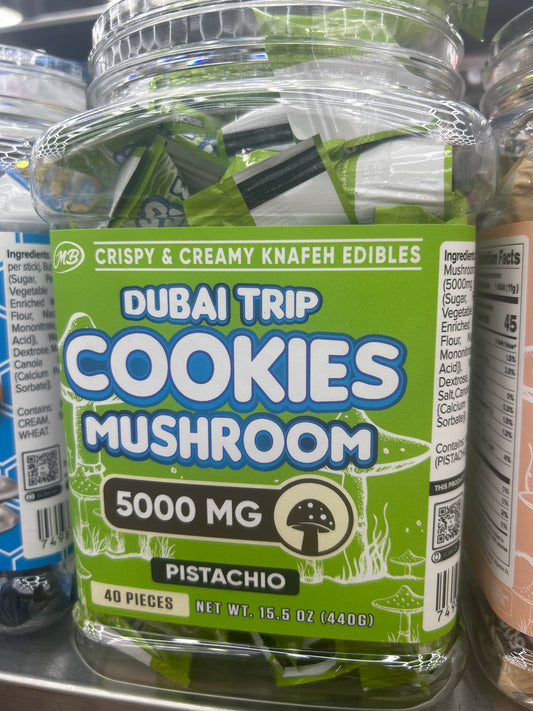 Dubai trip cookies mushroom 5000mg pistachio