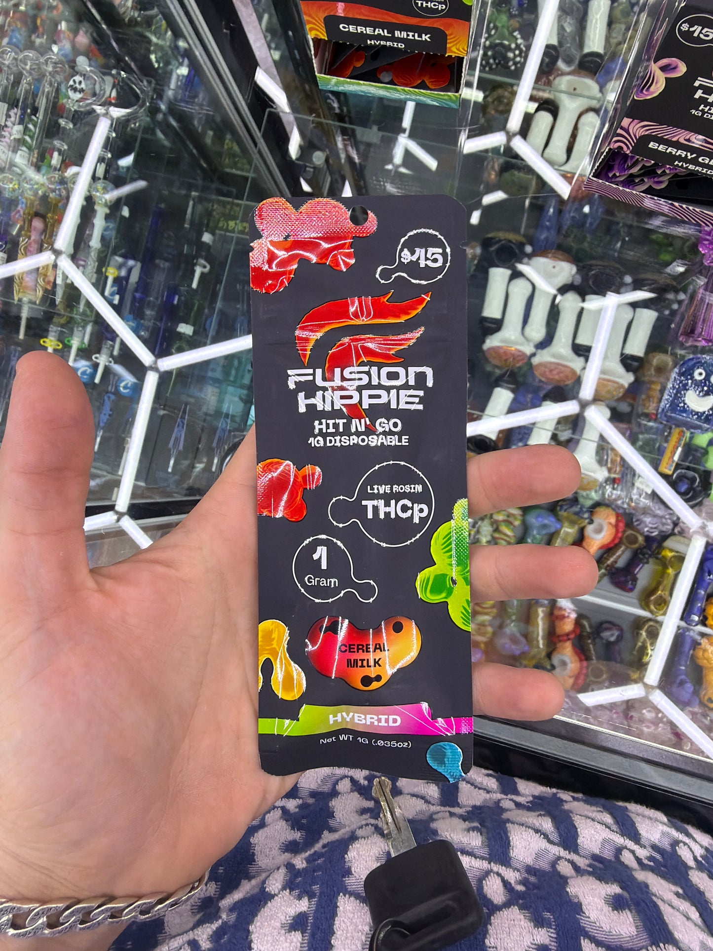 Fusion Hippie Hit N’ Go Live Rosin Thcp 1g Disposable Hybrid Cereal Milke