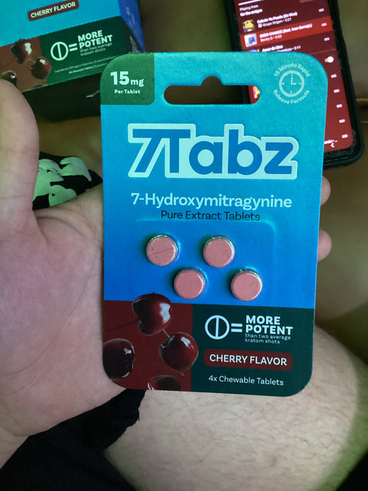 7 tabz 7hydroxy cherry flavor 4 pack 15mg