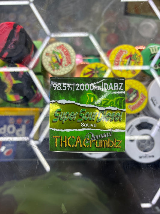 Dazed THCA Diamond crumblz super sour diesel sativa 2G