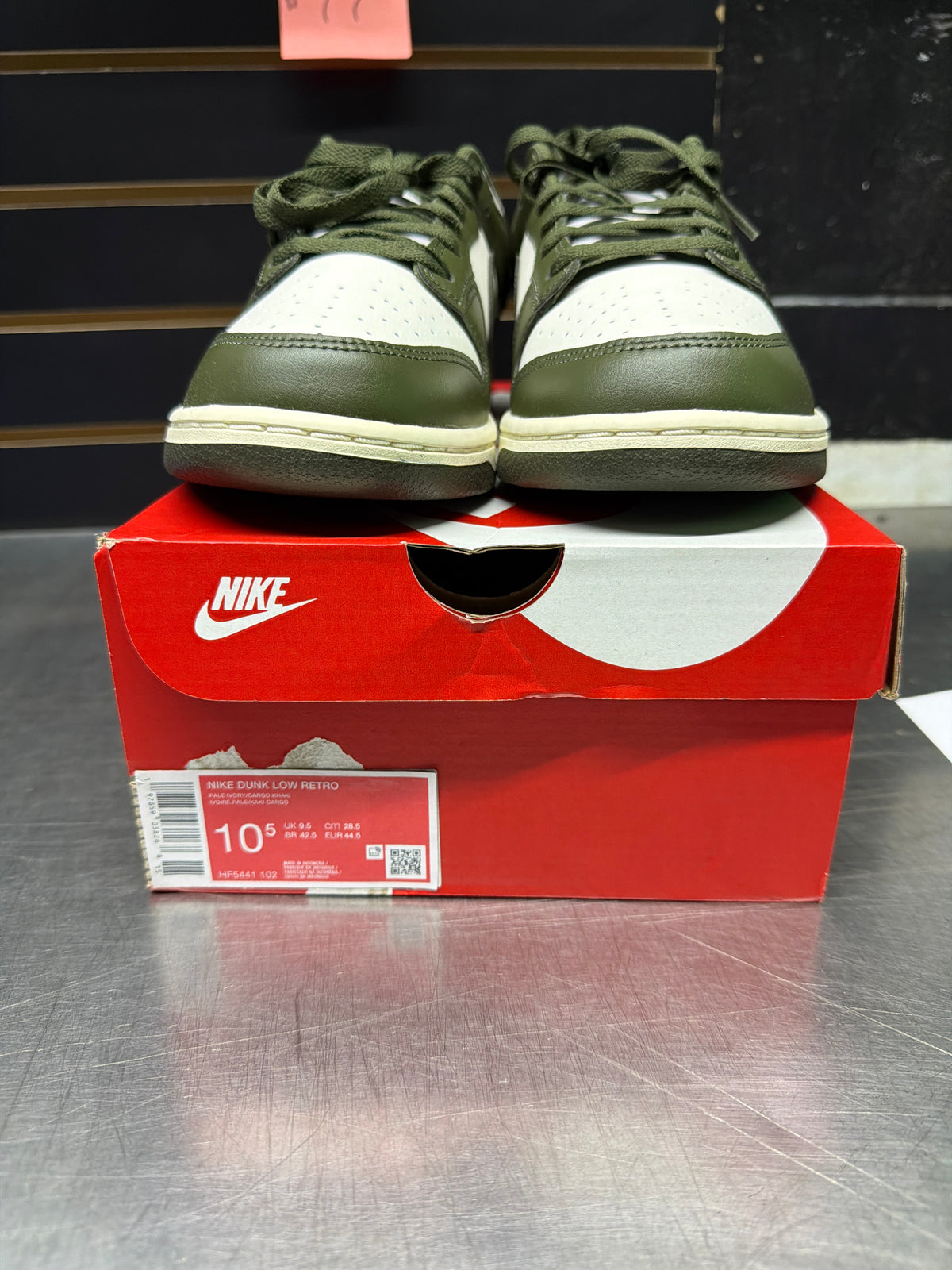 Nike Dunk Low Pale Ivory Cargo Khaki Size