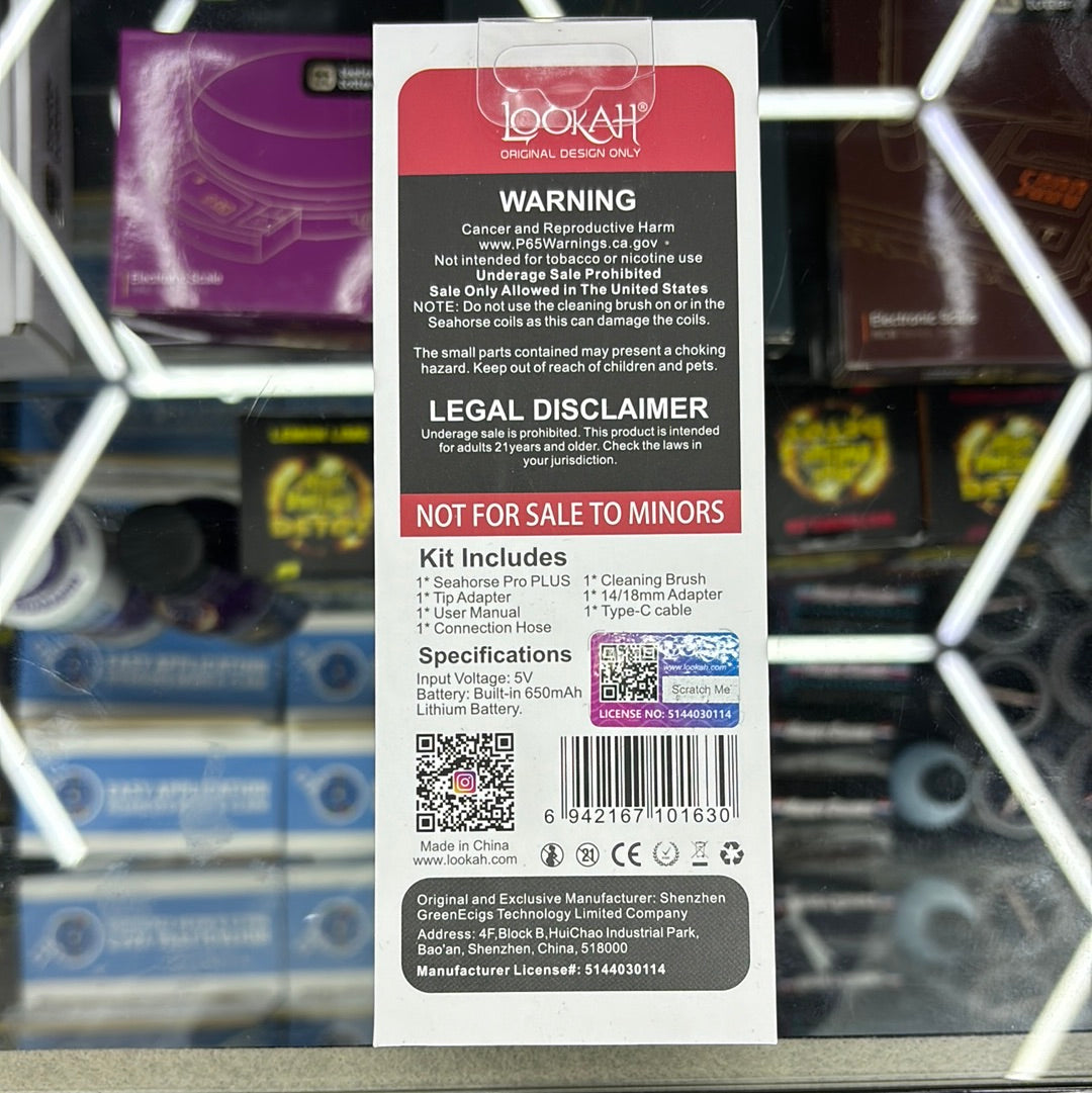 Lookah seahorse pro plus black & white splattered dots