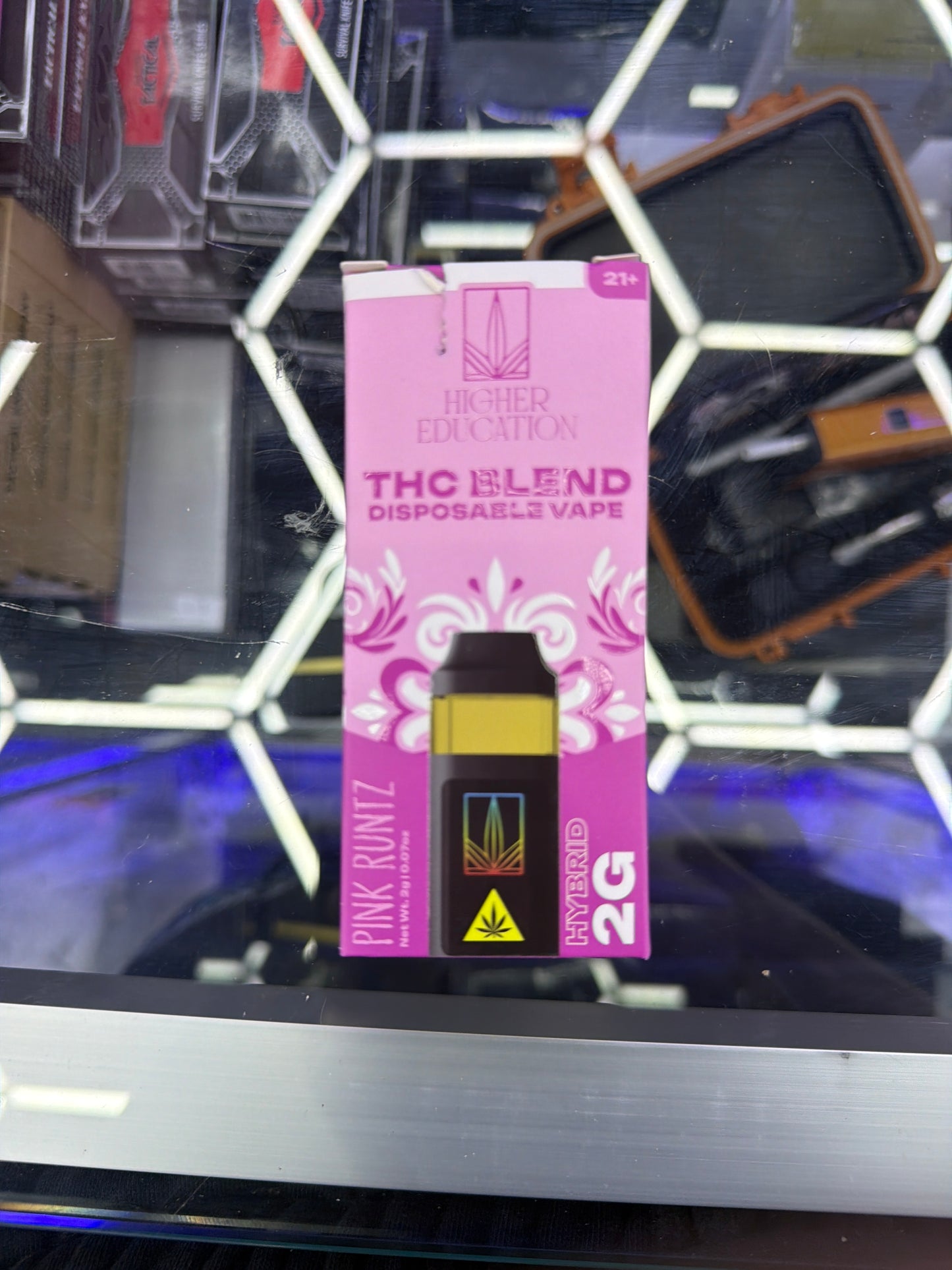 Higher Education Hemp blend 2g disposable vape PINK RUNTZ HYBRID