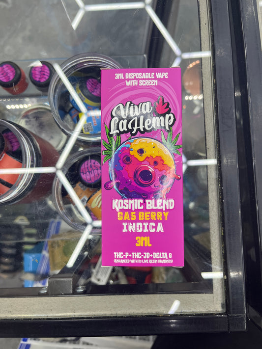 Viva la hemp kosmic blend 3ml indica gas berry