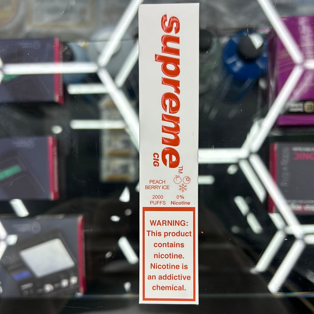 Supreme peach berry ice  2000 puffs zero nicotine