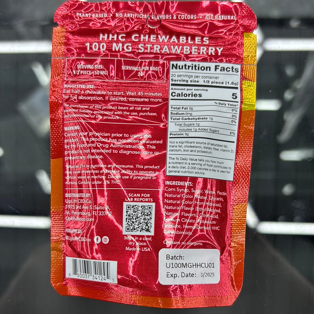 Uplift strawberry 1000 mg edible