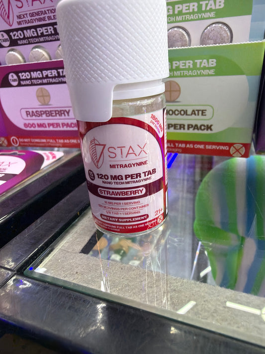 7 STAX - Kratom Extract Tablets 120mg 15ct Strawberry