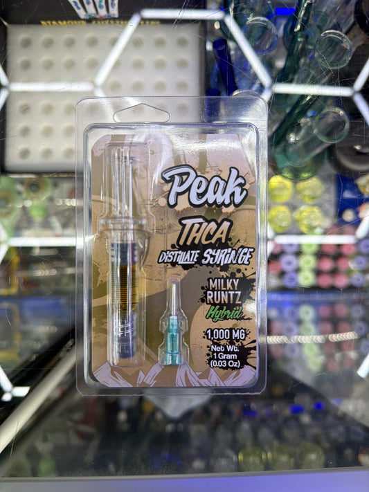 Peak Thca Distillate syringe 1000mg milky runtz hybrid
