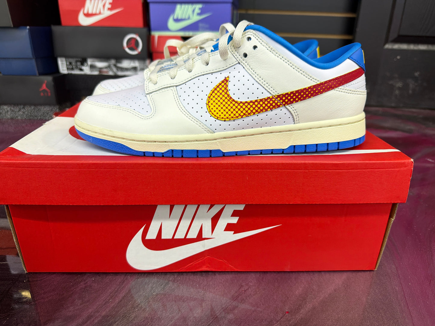 Nike Dunk Low Retro SE Pop Art Sail Photo Blue Size 11