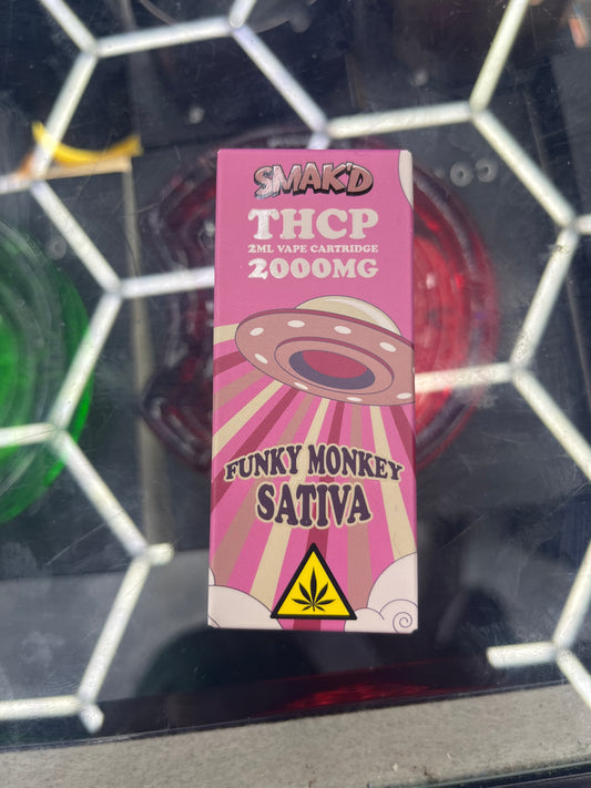 Smakd thcp 2g vape cartridge funky monkey sativa