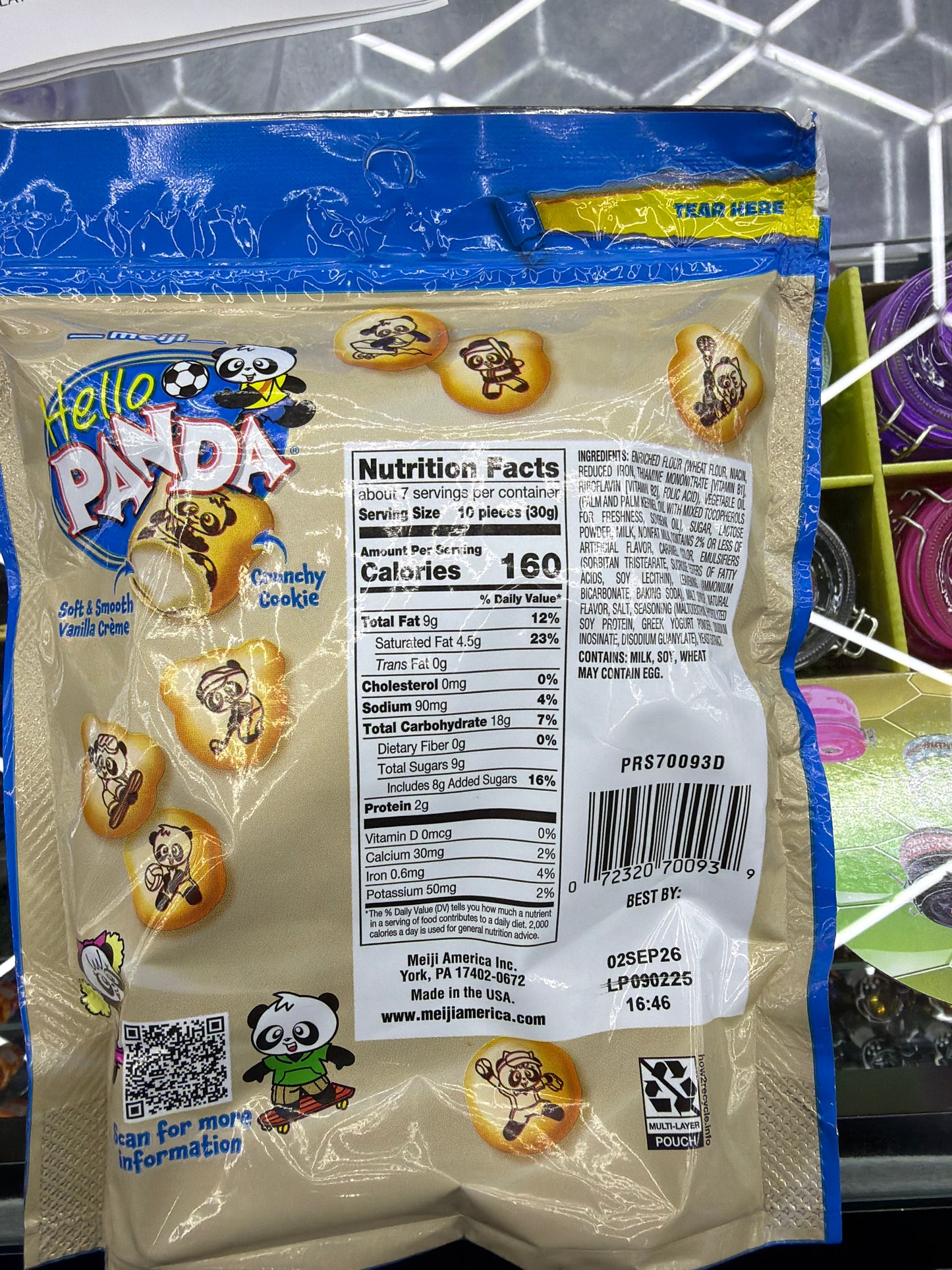 Hello Panda Bite Size Crunchy Cookie Vanilla