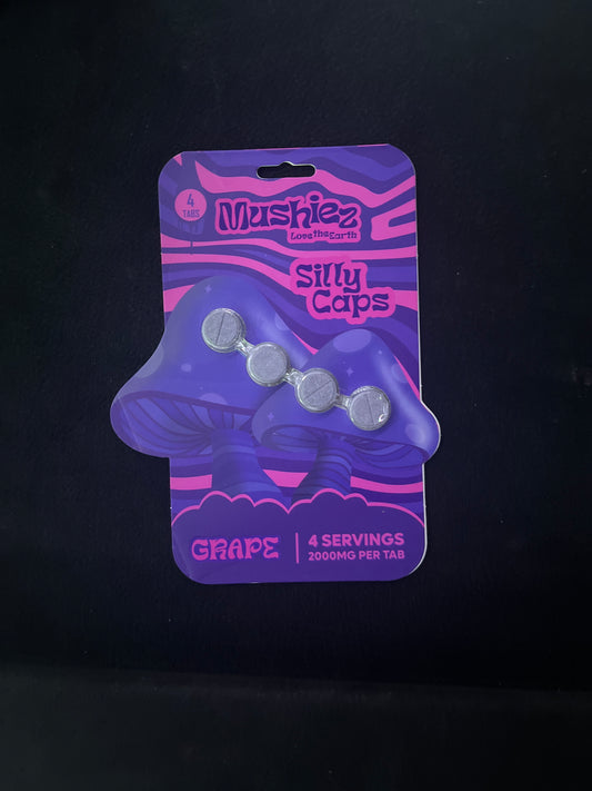 Mushies love the earth silly caps 2000mg per tablet 4pck grape