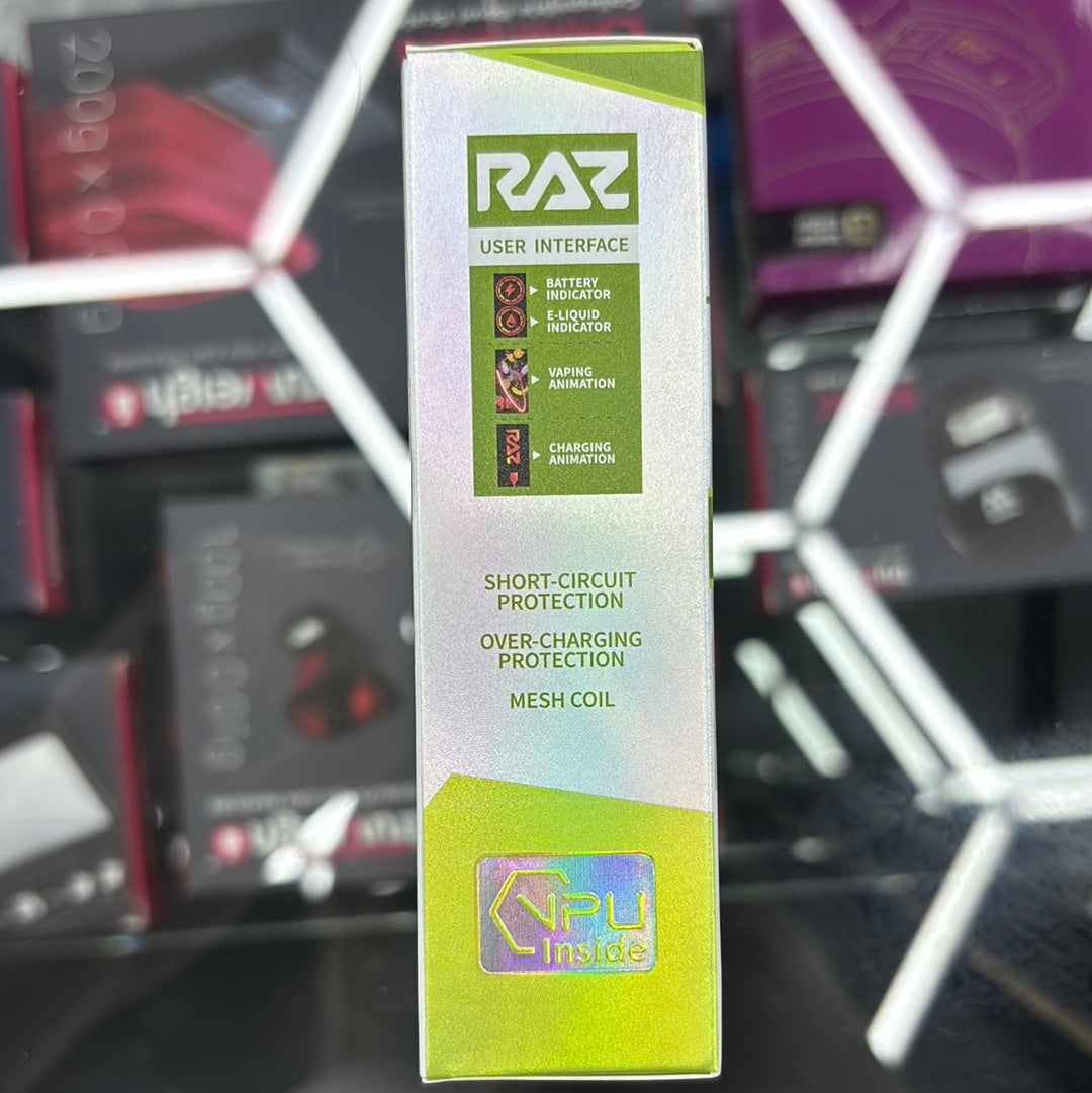 Raz peach grapefruit, 9000 puffs