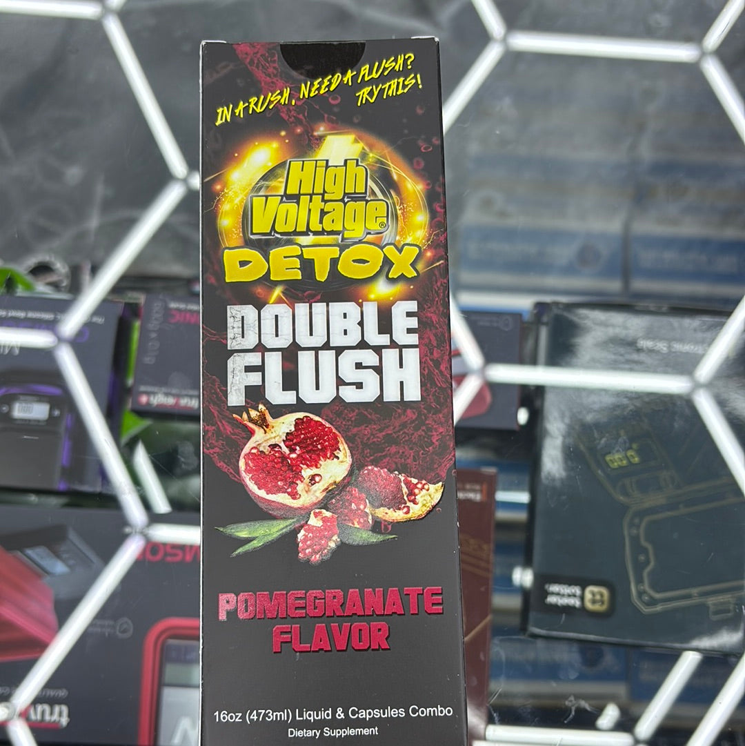 High voltage detox, double flush pomegranate flavor￼ 16oz