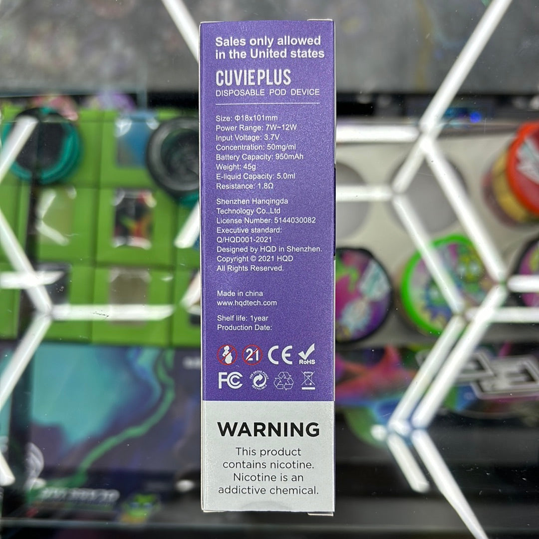 HQD grapey 1200 puffs curvie plus