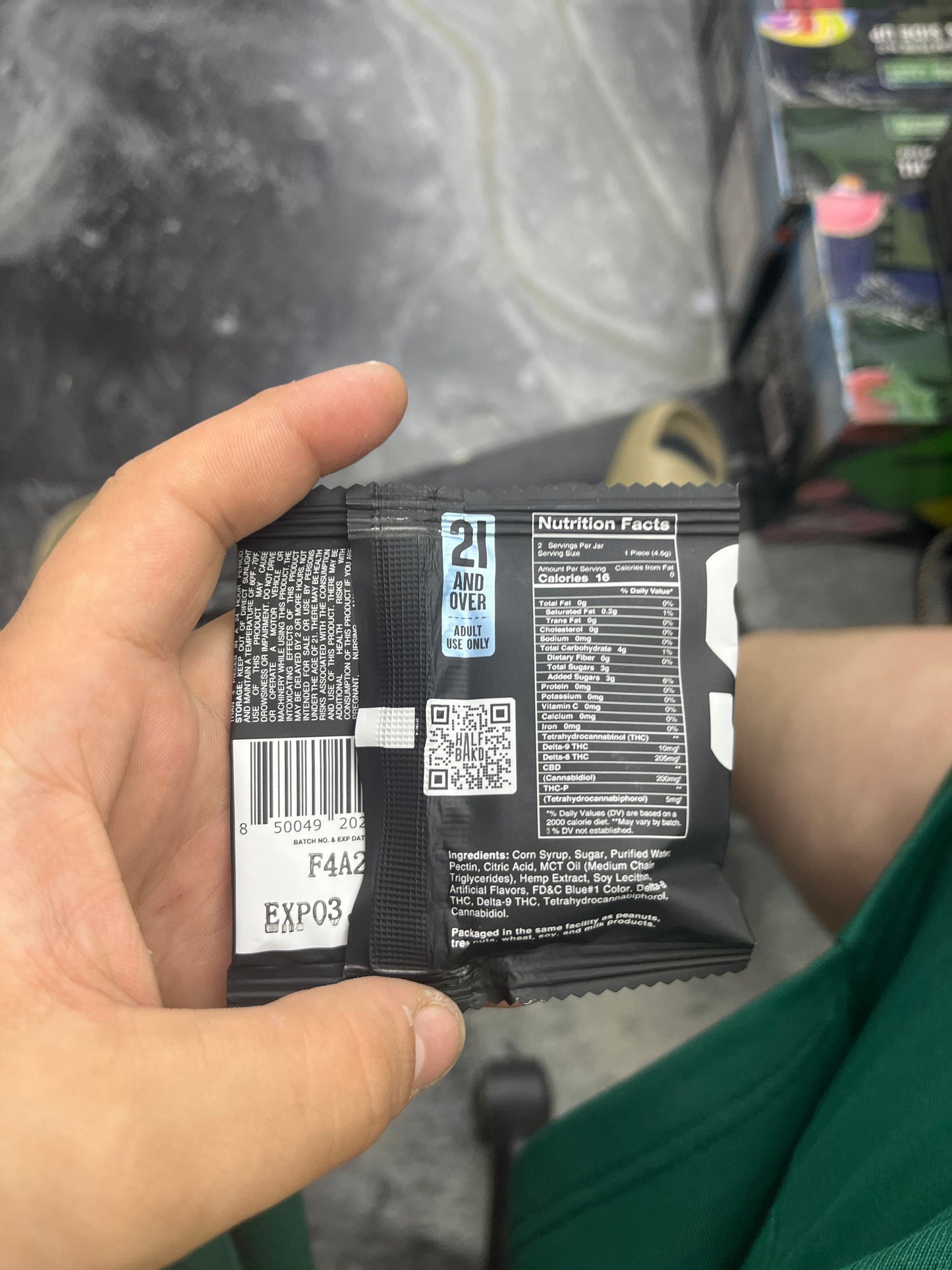 Half bakd always fresh thcp gummy 420 mg blue matic razz