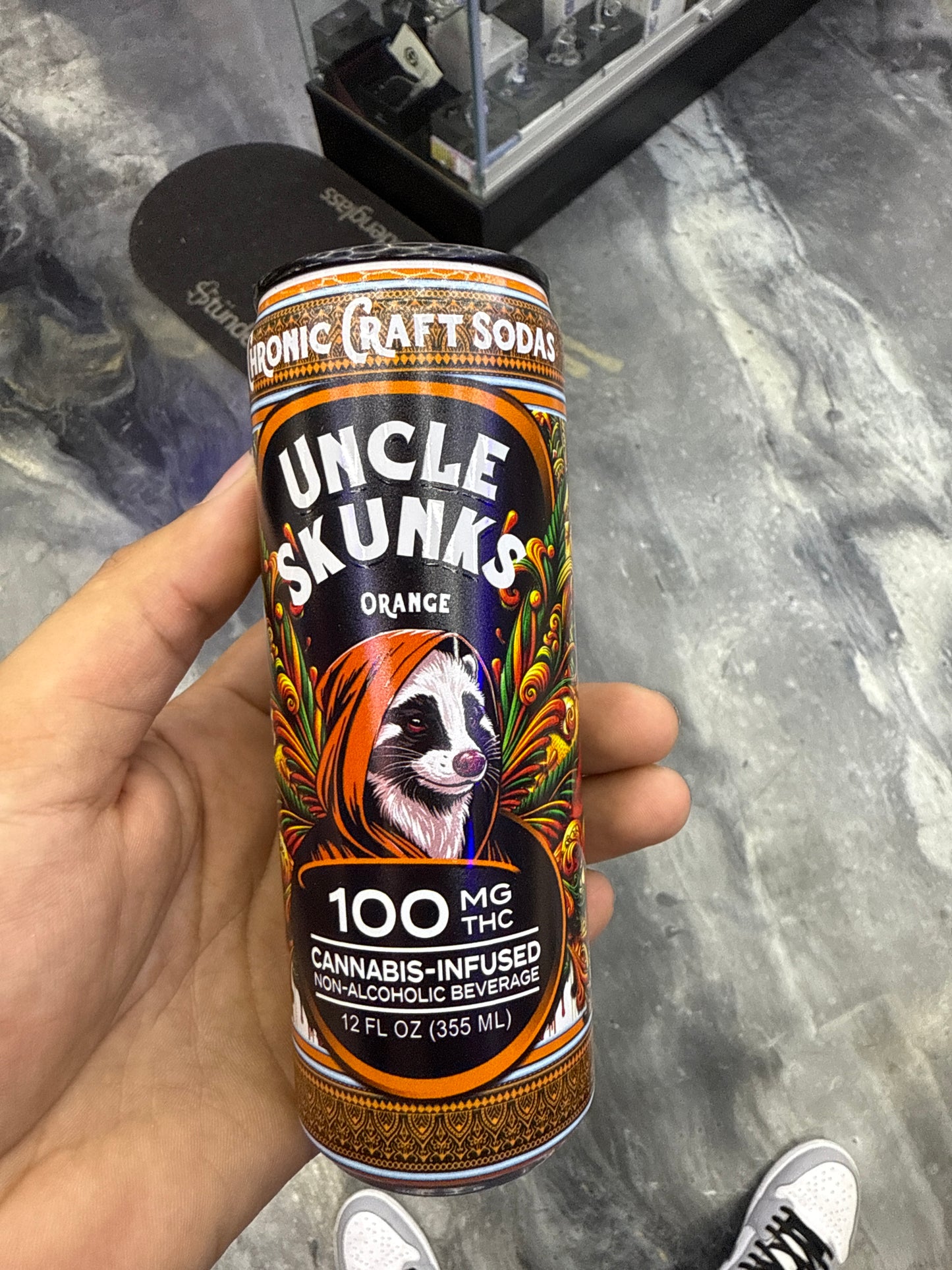 Uncle skunk’s orange 100mg THCp infused drink
