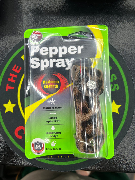Cheetah Pepper spray defense spray cheeta print
