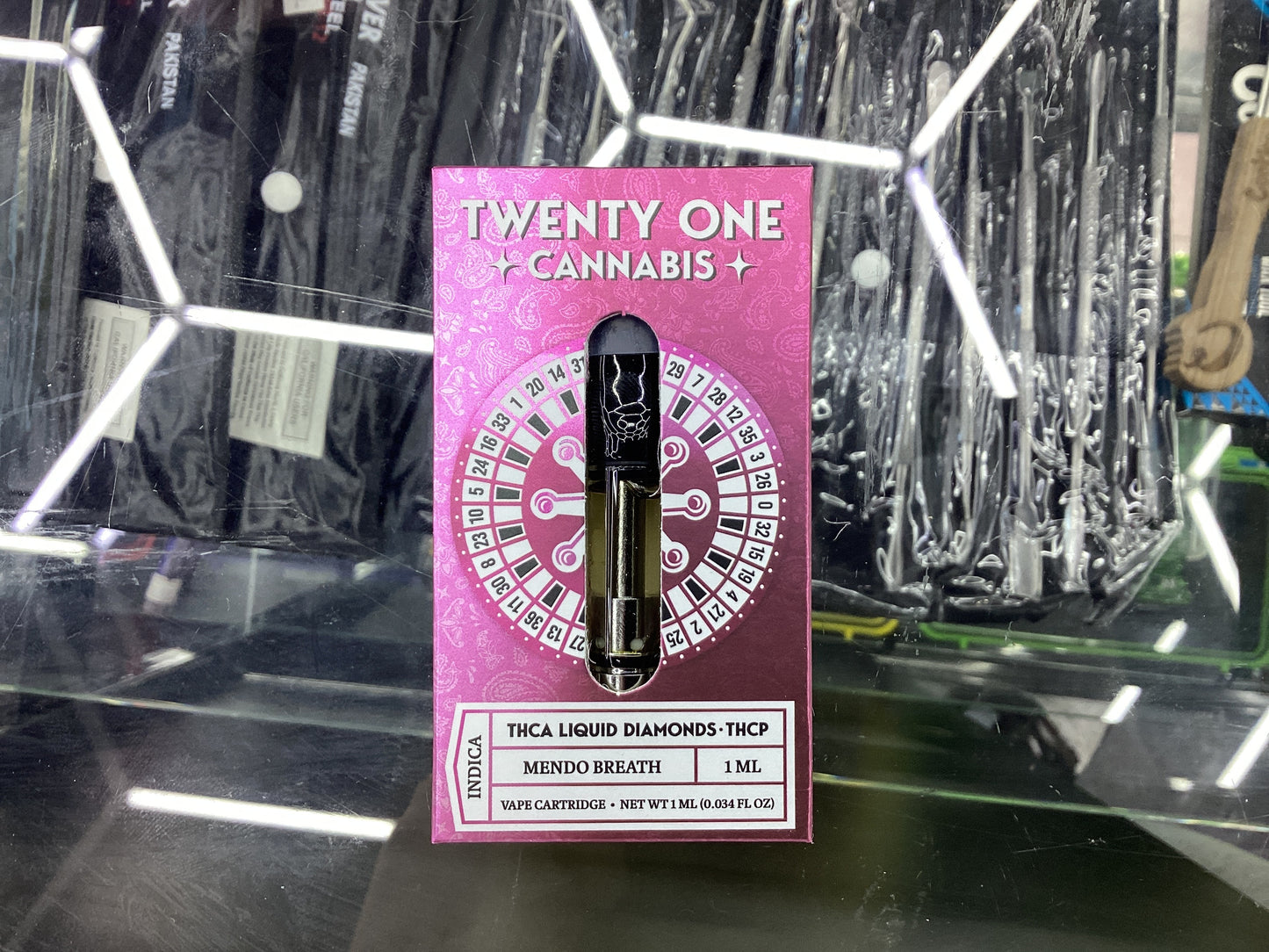 21 cannabis thca liquid diamonds 1ml indica mendo breath