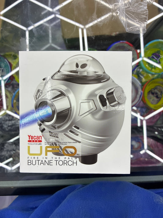 Yocan Red UFO fire in the palm butane torch silver