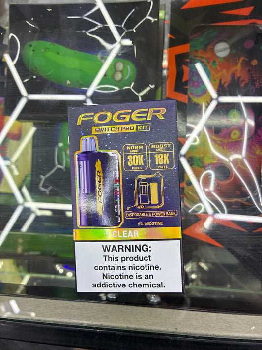 Fogger switch pro disposable kit 30k puffs clear