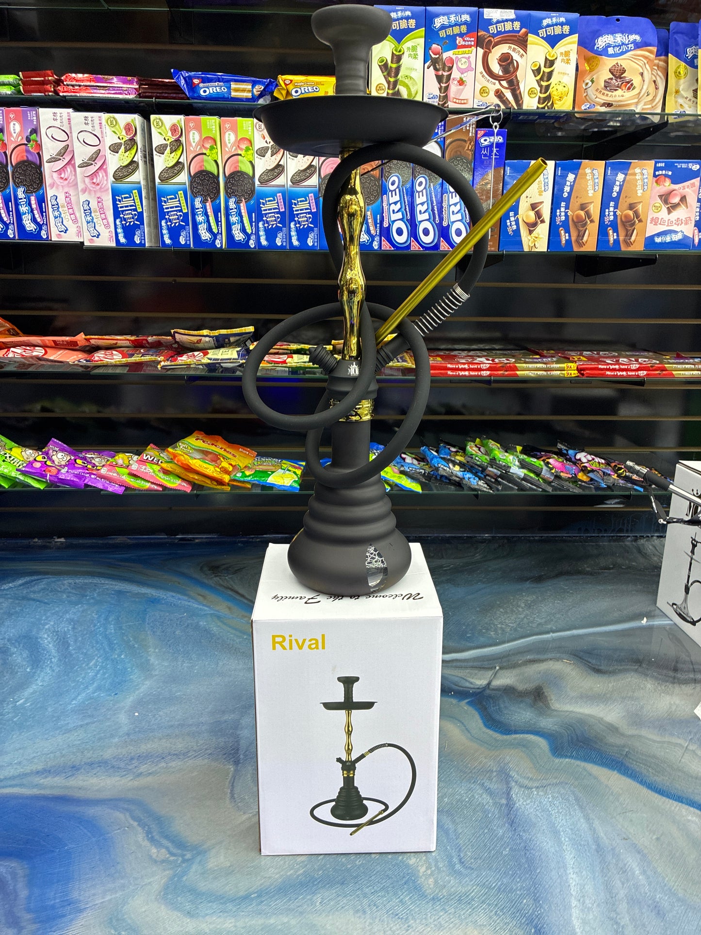 Mob rival hookah gold & black