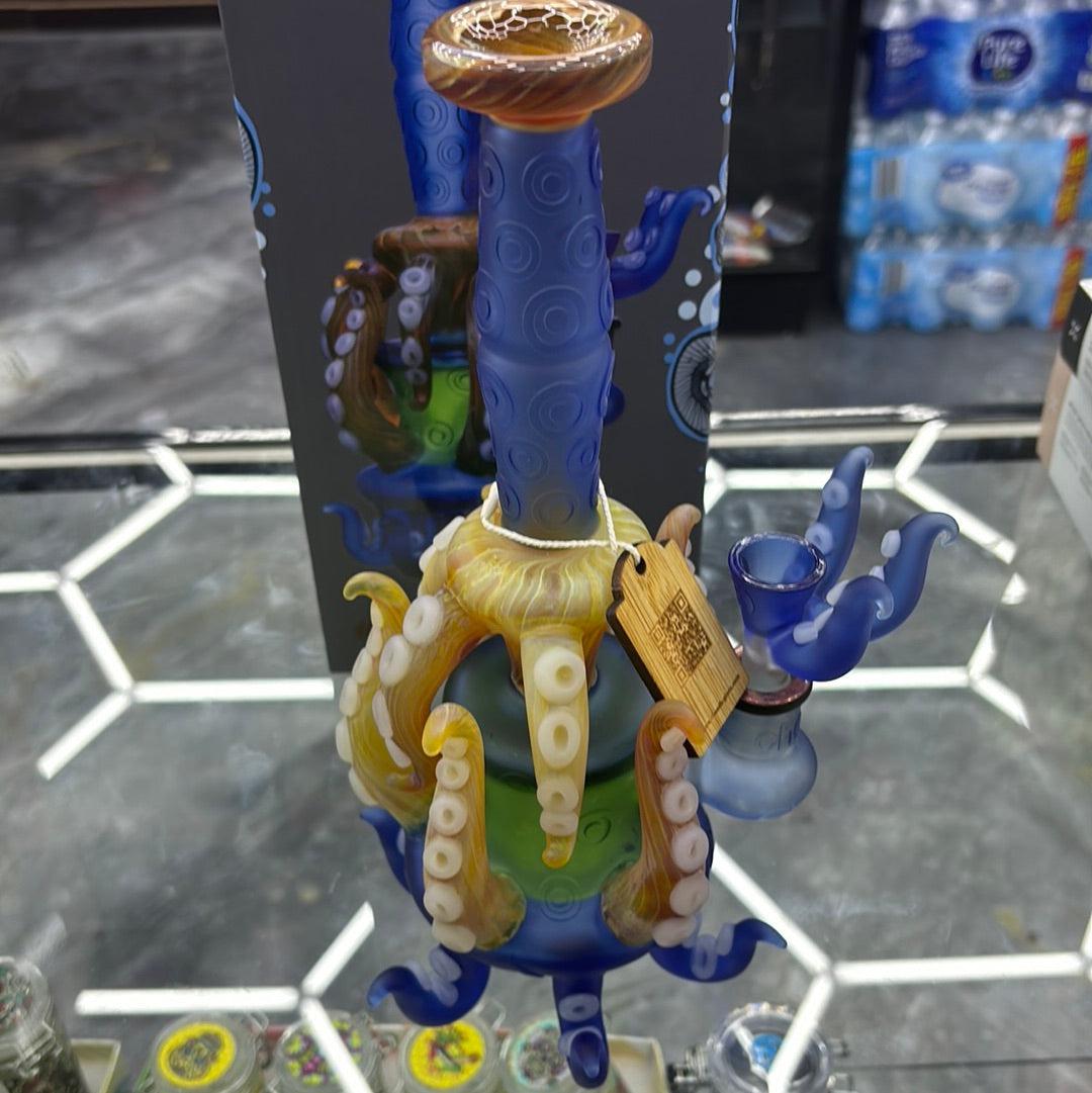 Cheech tentacle bong blue/green/beige