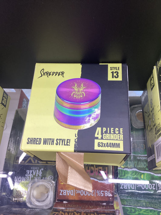 Shredder 4 piece grinder style 13 rainbow