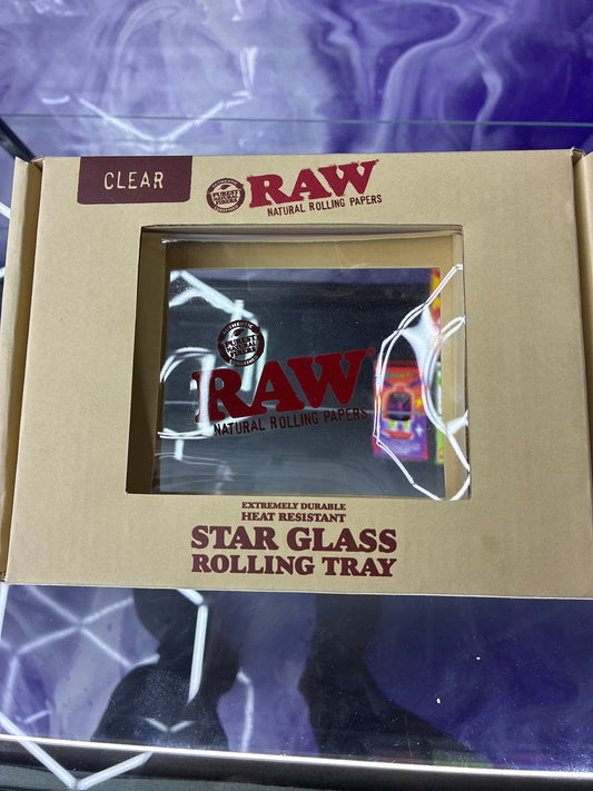 RAW star glass rolling tray