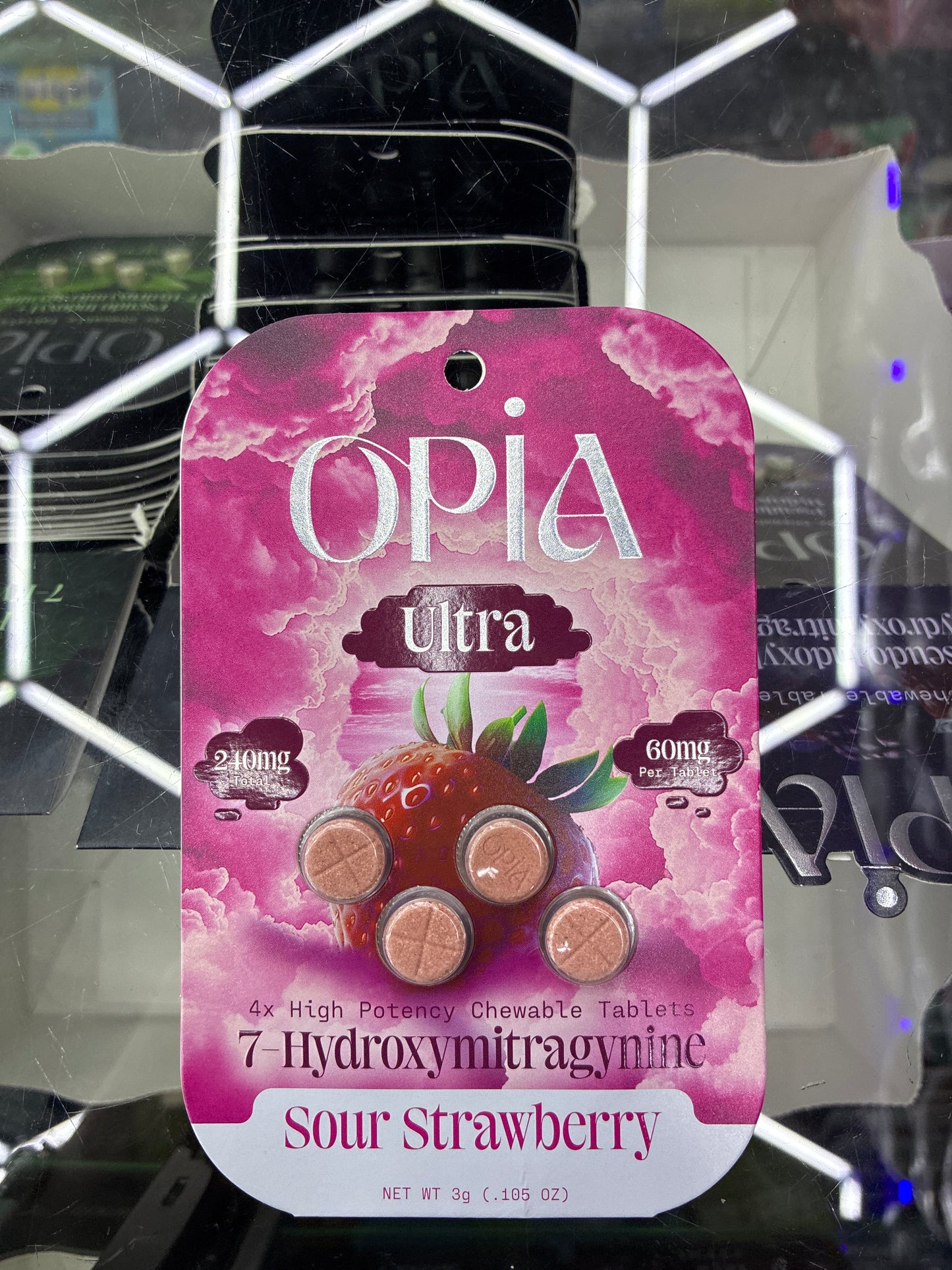 Opia 4 pack high potency 60mg sour strawberry 4 pack