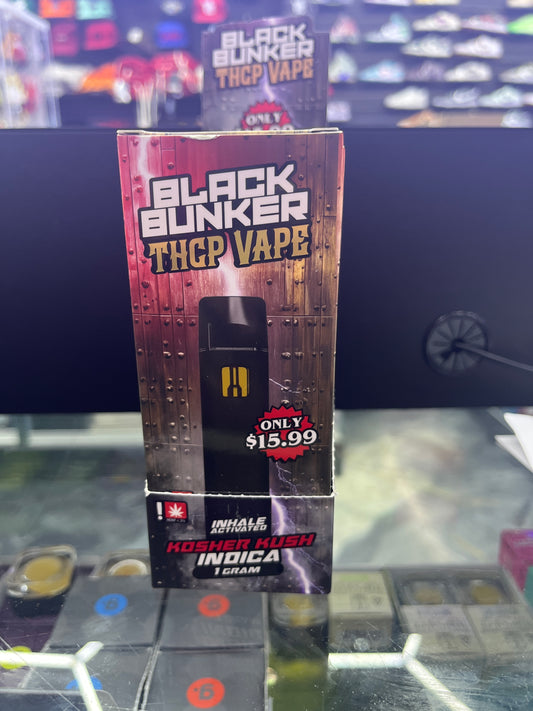 Black bunker thcp vape 1g kosher kush indica