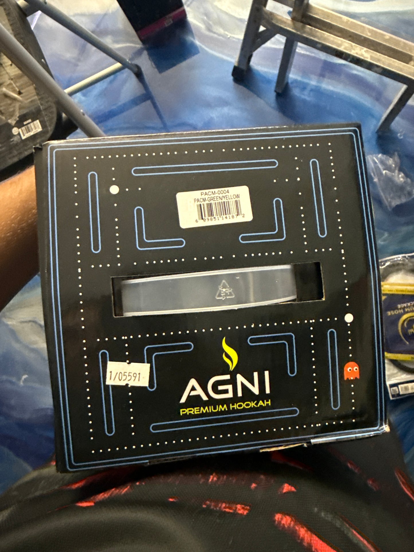 Agni hookah pacman-green / yellow