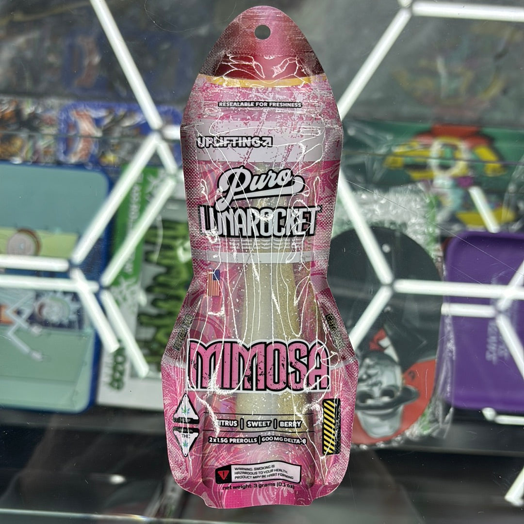 Puro lunarocket mimosa, 2X 1.5G pre-roll, uplifting